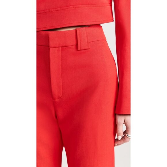 A.L.C. Foster Pants Red Straight Leg Cropped Trousers High Rise SZ 14 NEW $495 - Picture 9 of 10
